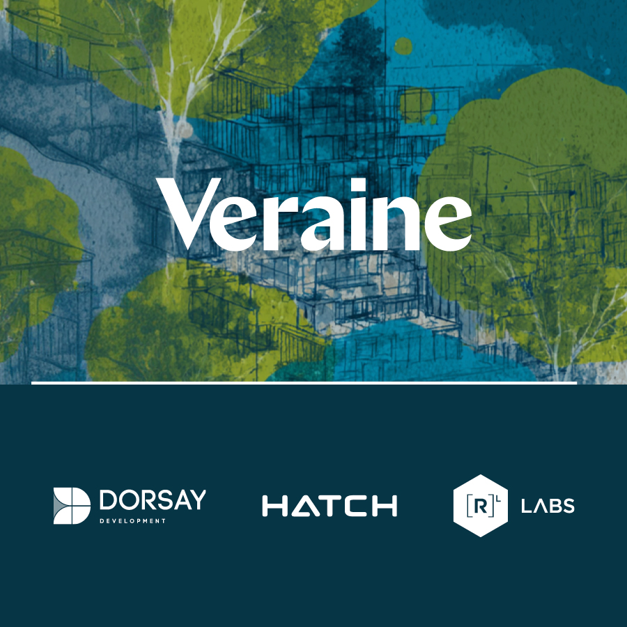 Abstract image of a illustrative community in green and blue